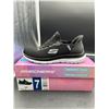 Image 2 : Skechers Women’s Black Slip-On Athletic Shoes Size 7