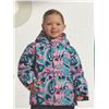 Image 1 : Girls’ Hooded Winter Coat with Multicolored Heart Design Size 3T