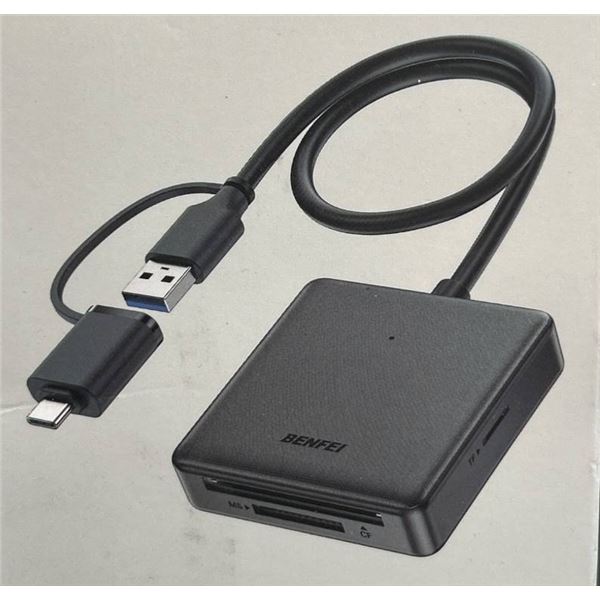 Benfei Simultaneous 4-in-1 Memory Card Reader, Model 000328black
