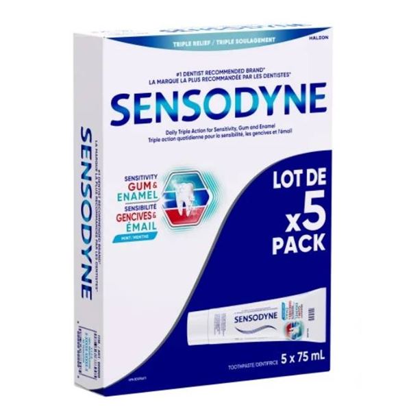 Sensodyne Sensitivity Gum and Enamel, 5 x 75 mL