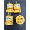 Image 2 : Lot of 4 Yellow Electrical Connectors, Model 4867, 3-Prong Design