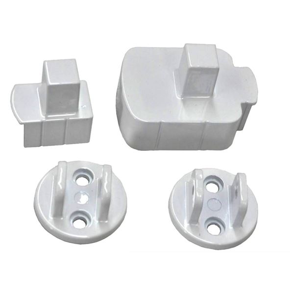 Regal UAB-0W Powder-Coated Aluminum Universal Angle Bracket – White Lot of 2