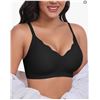 Image 1 : Ganado Scalloped Wireless Bras for Women No Underwire Seamless Bra Padded Full Coverage Comfortable 