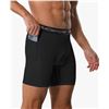 Image 1 : NuCamper Men’s Compression Shorts Underwear  with Pocket, Black, Size S