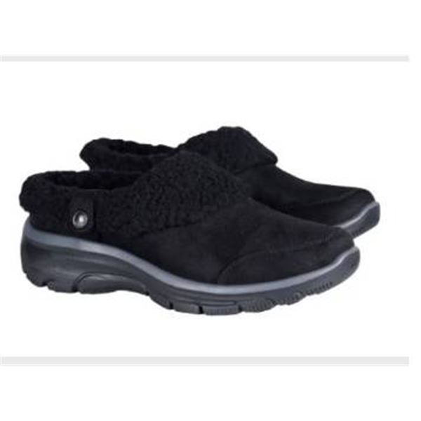 Skechers Women’s Lined Clog Size 8 Black Memory Foam Slip-On Shoes