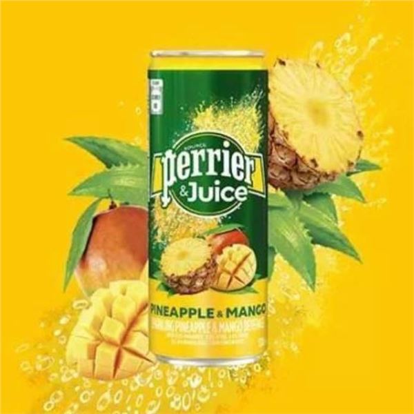 Perrier And Juice Pineapple & Mango 330mL Cans – 6 Pack (2 Sets)