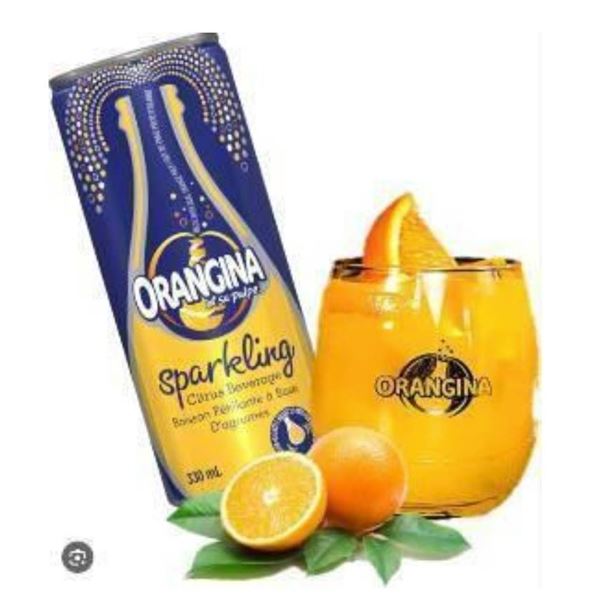 Orangina Sparkling Citrus Drink, 6 Cans x 330mL (2 Packs)