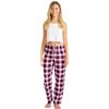 Image 1 : Giveitpro Red and Black And White Plaid Womens Flannel PJ Pants Size XXL