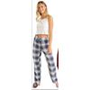 Image 1 : Giveitpro Grey and Black And White Plaid Womens Flannel PJ Pants Size XXL