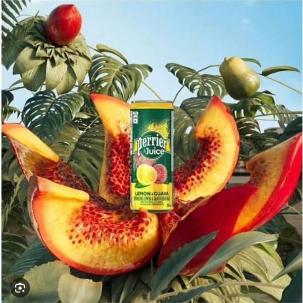 Perrier Lemon & Guava Sparkling Beverage, 12 x 330