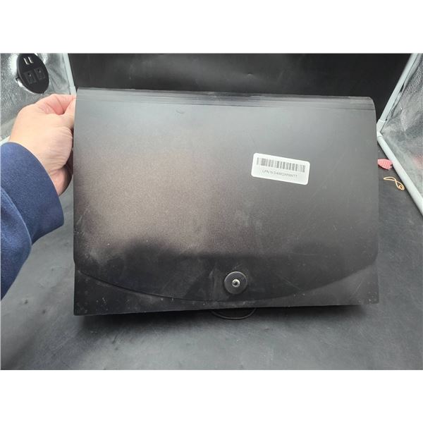 Black Accordion File Folder with Multiple Dividers