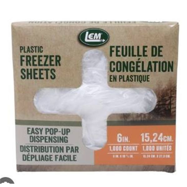LEM Plastic Freezer Sheets 1000 Count, 6 Inch by 10.75 Inch