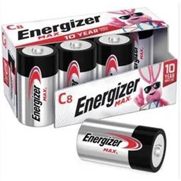 Energizer Max C8 Alkaline Batteries Pack of 8