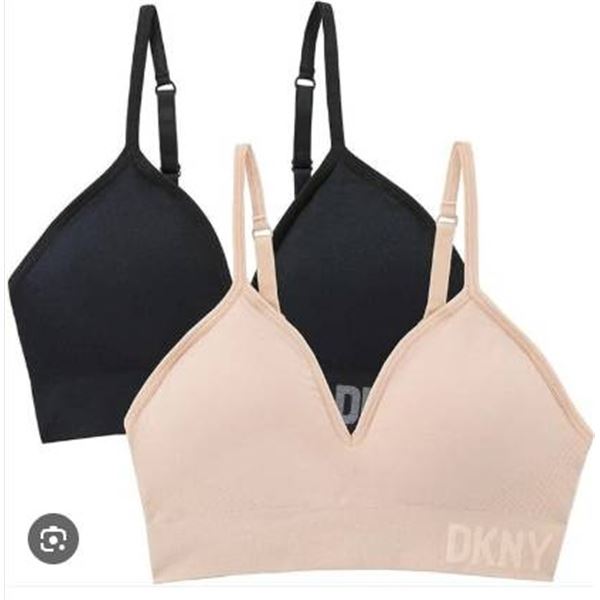DKNY 2-Pack Seamless Bra – Size L/G, Convertible Strap Design