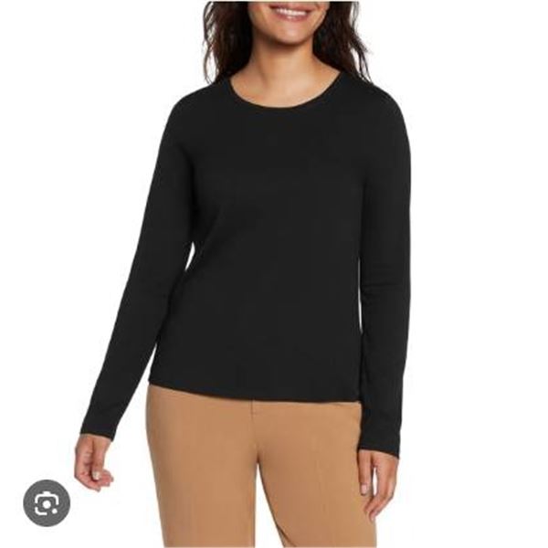 Three Dots 2-Pack Classic Long Sleeve Tee, Size L