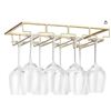 Image 1 : FOMANSH Wine Glass Rack Organizer for Bar Kitchen, Gold Finish