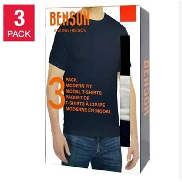 Benson Among Friends Modal T-Shirts, Modern Fit, Size M/M, 3-Pack