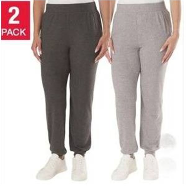 Lazypants Women’s High Waist Joggers, S/P, 2-Pack