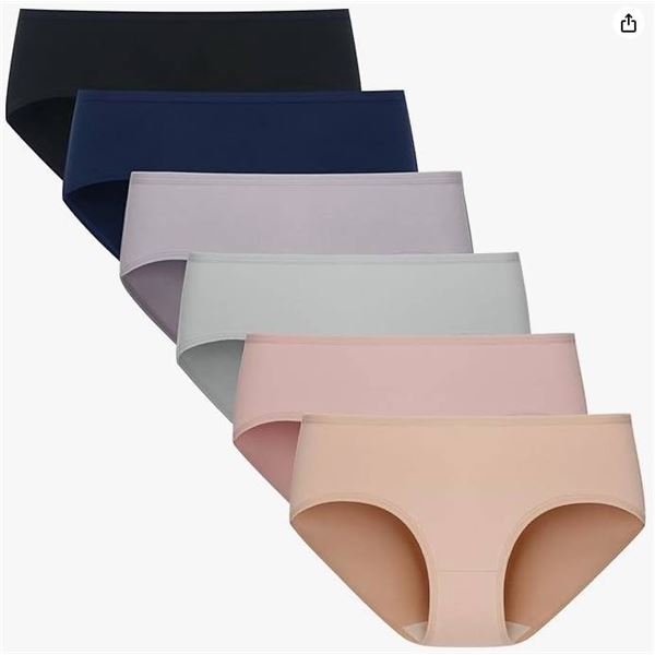 Nearly Nude Modal Hipster L/G, 6-Pack Assorted Colors and Sizes