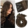 Image 1 : Alison Clip-In Hair Extensions – 100% Human Hair, Brown