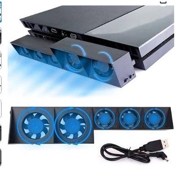 Super Cooling Fan for PS4 with Power Cable and Multi-Fan Configuration