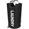 Image 1 : Dokehom 90L Large Laundry Basket with Handles, Black