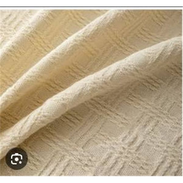 Kirk Decor Throw Blanket, Beige, 50 x 70 Inches, All-Season