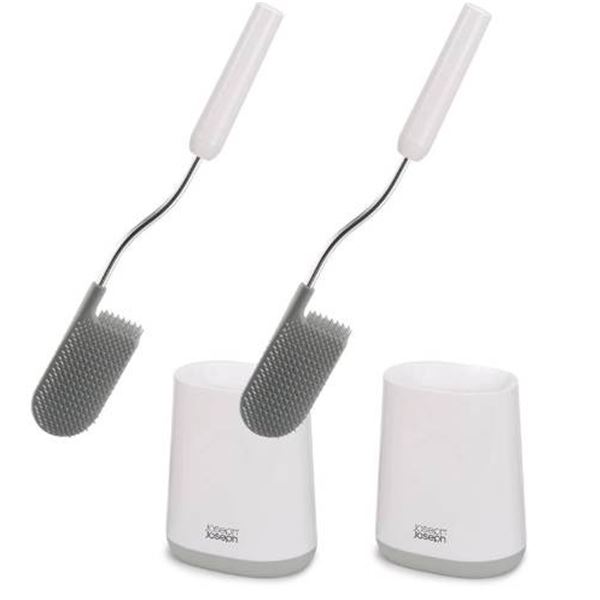 Joseph Joseph Flex Lite Toilet Brush with Holder, Set of 2