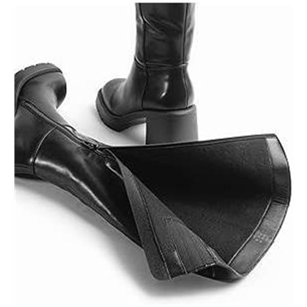 Cusolemore Women’s Black PU Boots, Model X0048BUPUCT, Size US 6.5