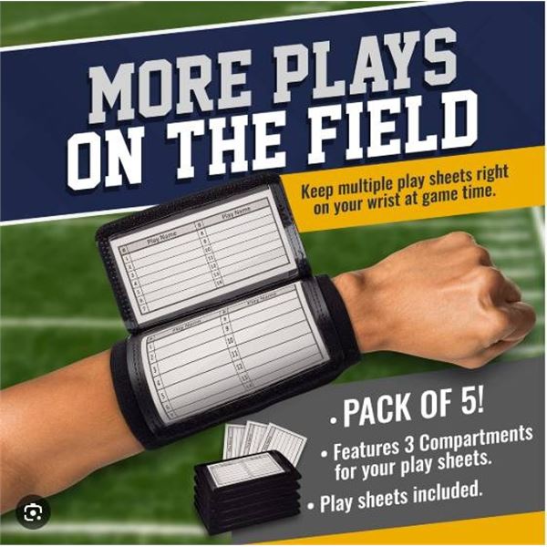 GSM Brands PL_QBWristbandYouth5Pack Sports Wristbands