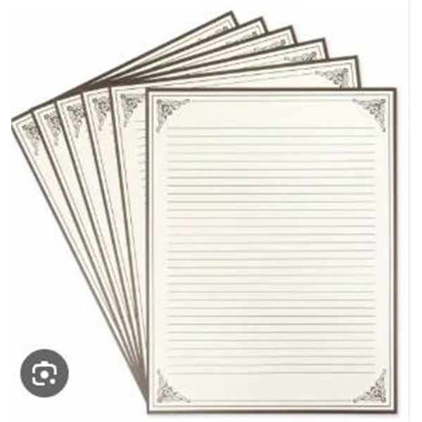 Gift Boutique 100 Count Elegant Lined Paper, 8.5×11 Inches