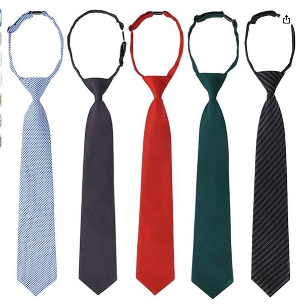 Five Kilofly Adjustable Children’s Ties, Sizes 8-12