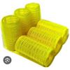 Image 1 : Yellow Hair Curlers with Plastic Picks for Styling Purposes