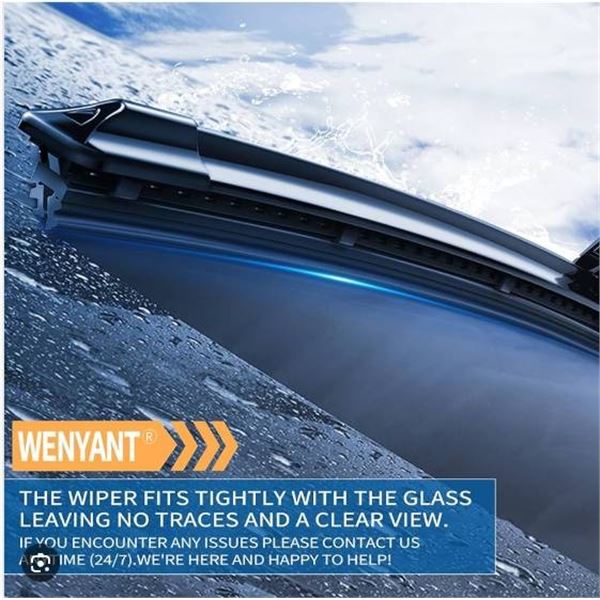 Wenyant 22” + 22” Windshield Wiper Blades (Set of 2)