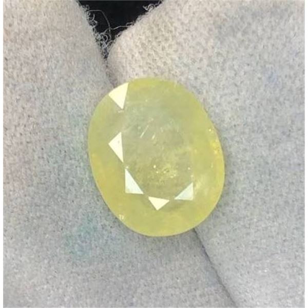 8.5 ct Certified Kashmir Yellow Sapphire gemstone ($11,602 Appraisal)