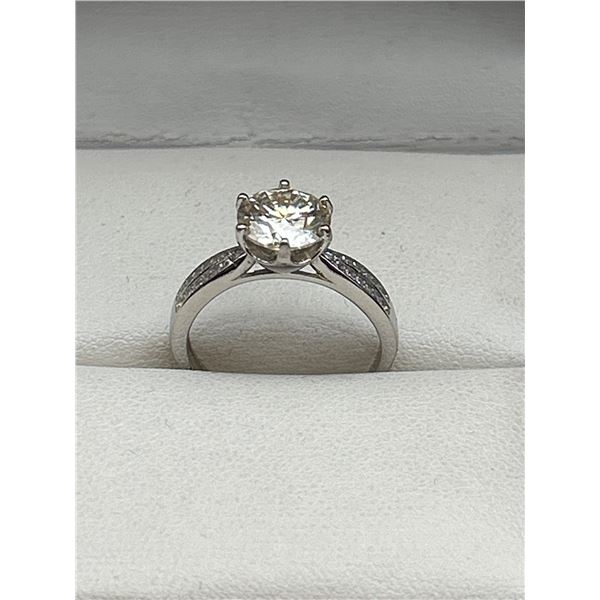 2.0 Carat Moissanite Solitaire ring with appraisal $1455.00