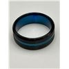 Image 5 : Men’s Tungsten Carbide Ring With Black and Blue Accents