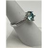Image 2 : $1870 APPRAISED – BLUE 3.0 CARAT MOISSANITE SOLITAIRE RING