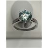 Image 3 : $1870 APPRAISED – BLUE 3.0 CARAT MOISSANITE SOLITAIRE RING