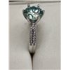 Image 4 : $1870 APPRAISED – BLUE 3.0 CARAT MOISSANITE SOLITAIRE RING