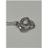 Image 4 : $1065 APPRAISED – 1.0 CARAT SOLITAIFRE LOVE KNOT PENDANT
