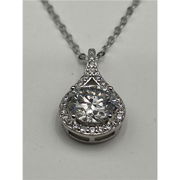 $1585 APPRAISED 2.0 CARAT SOLITAIRE PENDANT & CHAIN SET