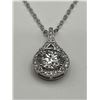 Image 1 : $1585 APPRAISED 2.0 CARAT SOLITAIRE PENDANT & CHAIN SET