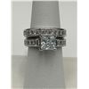 Image 2 : $1990 APPRAISED 2.0 CARAT MOISSANITE SOLITAIRE WEDDING RING SET