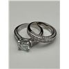 Image 3 : $1990 APPRAISED 2.0 CARAT MOISSANITE SOLITAIRE WEDDING RING SET