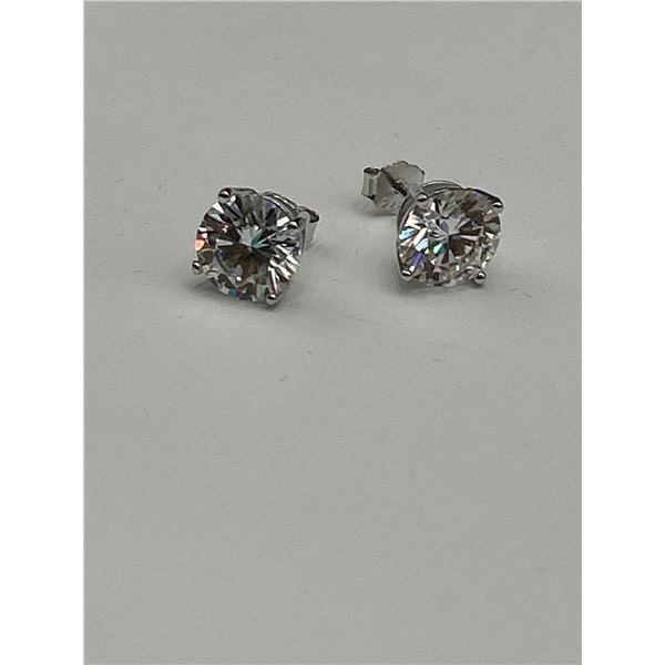 $2890 APPRAISED 6.0 CARAT MOISSANITE EARRING SET