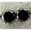 Image 2 : $1700, 14K(1.24g), BLACK DIAMOND (2.4ct)EARRING, appraised value $1700