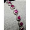 Image 1 : $900, SILVER(8.88g), RUBY (4ct)BRACELET 7-8″, appraised value $900