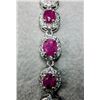 Image 2 : $900, SILVER(8.88g), RUBY (4ct)BRACELET 7-8″, appraised value $900