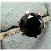 Image 2 : $2100, 10K(1.4g), BLACK DIAMOND (1.2+0.05ct)RING, size 6.75, appraised value $2100, ring resizeable 